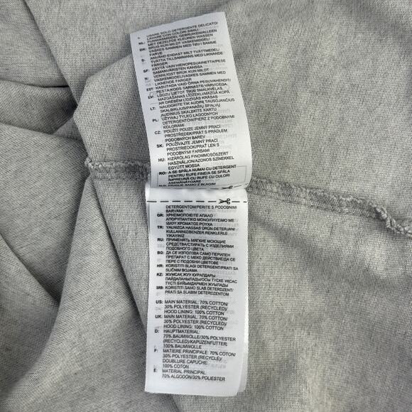 Adidas Grey Essentials Aeroready Graphic Logo Performance Hoodie Size XL - Picture 8 of 13